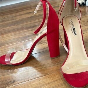 Fashion Nova Women's Red Heels